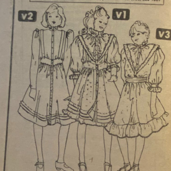Simplicity 5857 Pattern Skirt Top Petticoat Girls 8 Gunnea Sax Cottage Ruffle - Picture 4 of 7
